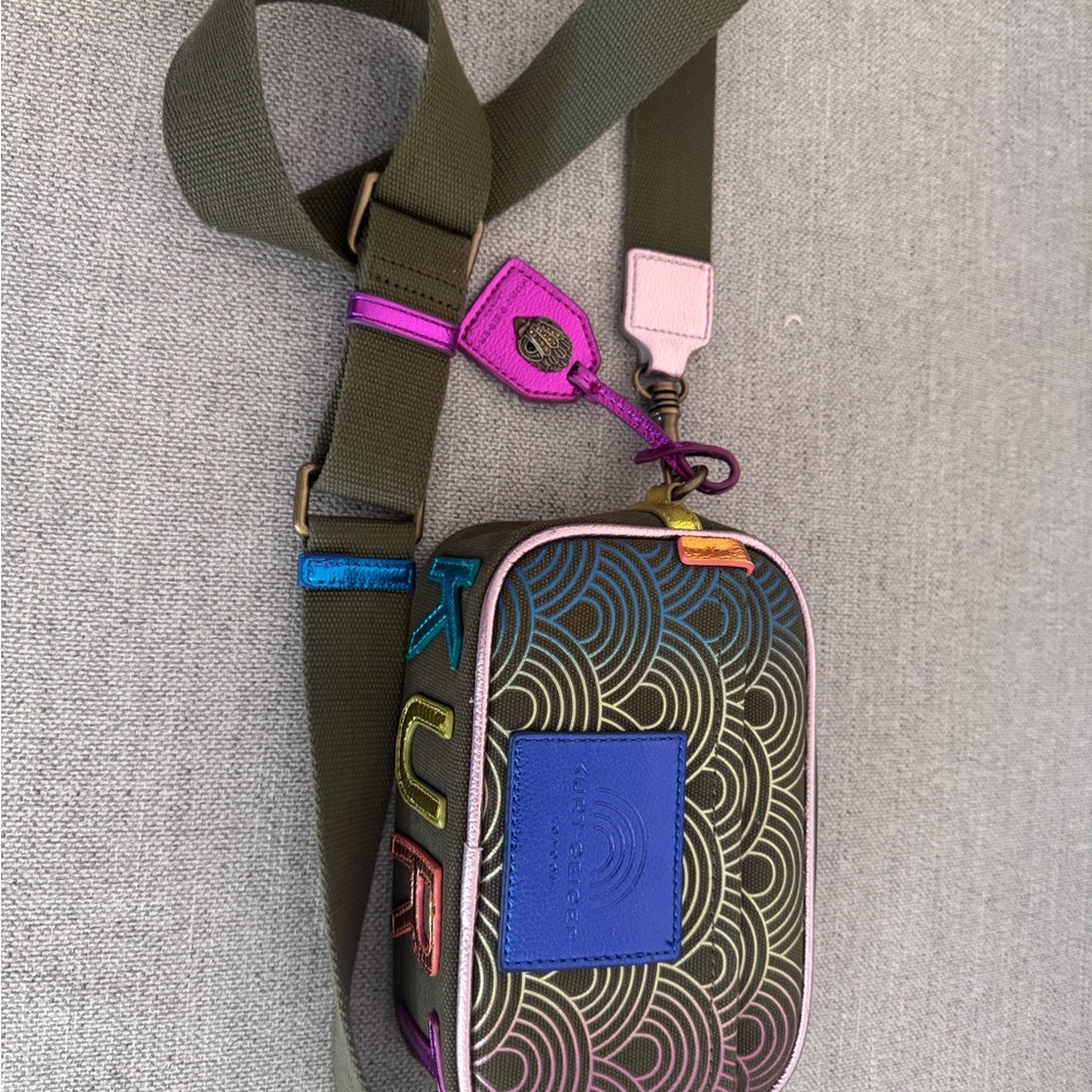 Kurt Geiger London Colorful Crossbody Camera Bag with Strap